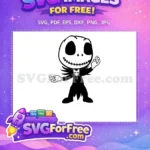 Free Smiling Jack Skellington Free Pointing Nightmare Before Christmas Free SVG - Instant Download