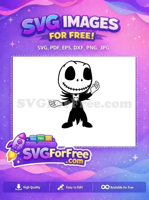 Free Smiling Jack Skellington Free Pointing Nightmare Before Christmas Free SVG