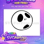 Free Jack Skellington Face Free Minimalist Nightmare Before Christmas Free SVG - Instant Download