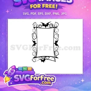 Free Bat Swirls Frame Free Halloween Border Nightmare Before Christmas Free SVG