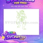 Free Green Ninja Turtle Free Sword Nike Leonardo Free SVG - Instant Download
