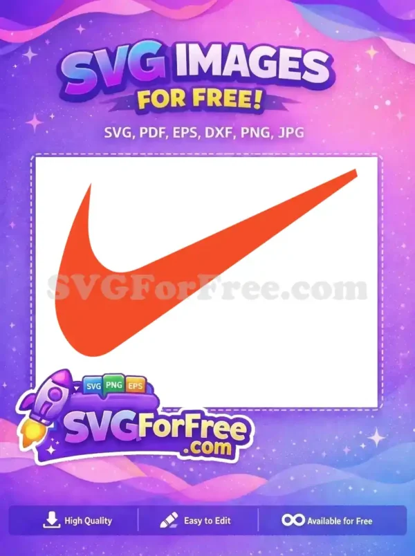 Free Orange Swoosh Free Sports Nike Design Free SVG