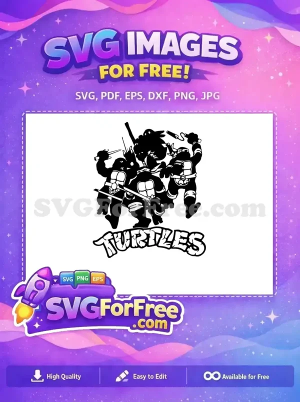 Free Ninja Turtles Poses Free Nike Inspired Silhouette Movie Free SVG