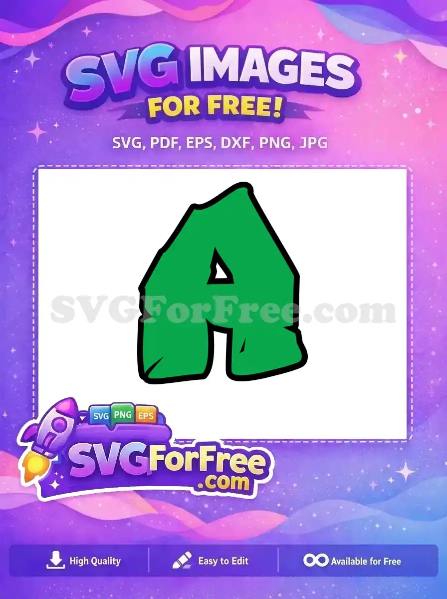 Free Green Letter A Free Ninja Turtles Nike Free SVG