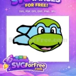 Free Leonardo Smile Free Light Blue Mask Ninja Turtles Free SVG - Instant Download