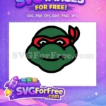Free Red Mask Free Ninja Turtle Nike Teenage Free SVG - Instant Download