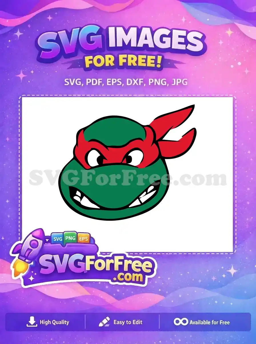 Free Raphael Angry Expression Free Nike Teenage Mutant Ninja Turtles Free SVG