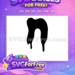 Free black curly wig Free voluminous cartoon style Afro American design Free SVG - Instant Download