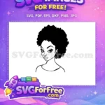 Free Confident Afro Woman Free Sassy Expression Afro Amarican Cartoon Free SVG - Instant Download