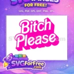 Free Hot Pink Sassy Free White Bold Lettering Empowering Quote Art Free SVG - Instant Download