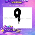 Free Abstract Black Silhouette Free Dripping Stylized Form Afro American Cartoon Free SVG - Instant Download