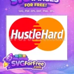 Free Red Orange Overlapping Circles Free HustleHard Text Logo Motivation Free SVG - Instant Download