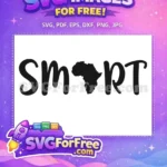 Free Black Smart Text Free Africa Map Afro American Pride Free SVG - Instant Download