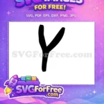 Free Black Y-shape Free Simple Minimalist Art Free SVG - Instant Download