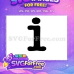 Free expressive black 'i' symbol Free Afro American cartoon style info Free SVG - Instant Download