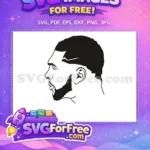 Free Afro Man Free Cool Beard Cartoon Style Free SVG - Instant Download