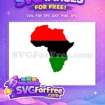 Free Pan-African Free Africa Outline Afro American Heritage Free SVG - Instant Download