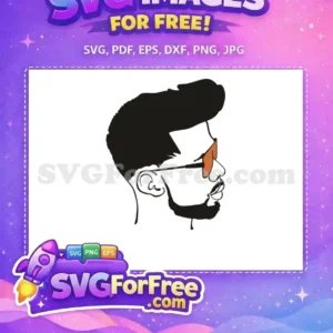 Free Stylish Man Profile SVG – 2013 Retro Cool Design Free design SVG of a man's profile, featuring a modern beard and stylish sunglasses from 2013. A cool free vector.
