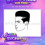 Free Afro Male Profile Free Serious Expression Afro American Cartoon Free SVG - Instant Download