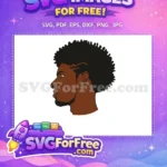 Free Black Afro Hair Free Brown Skin Cartoon Afro American Male Free SVG - Instant Download