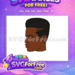 Free Brown Skin Free Serious Face Afro Cartoon Free SVG - Instant Download