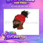 Free Afro American Free Red Turban Sunglasses Cartoon Free SVG - Instant Download