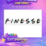 Free Black Finesse Text Free Colorful Dots Friends TV Show Free SVG - Instant Download
