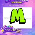 Free Neon M Free Black Outlined Afro Cartoon Free SVG - Instant Download