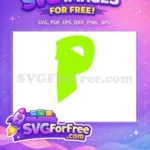 Free Vibrant Neon Green Free Abstract P Symbol Afro American Cartoon Free SVG - Instant Download