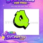 Free Neon Green Free Graffiti Q Afro Cartoon Free SVG - Instant Download