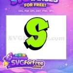 Free Bright Green Bold S Free Graffiti Urban Afro Cartoon Free SVG - Instant Download