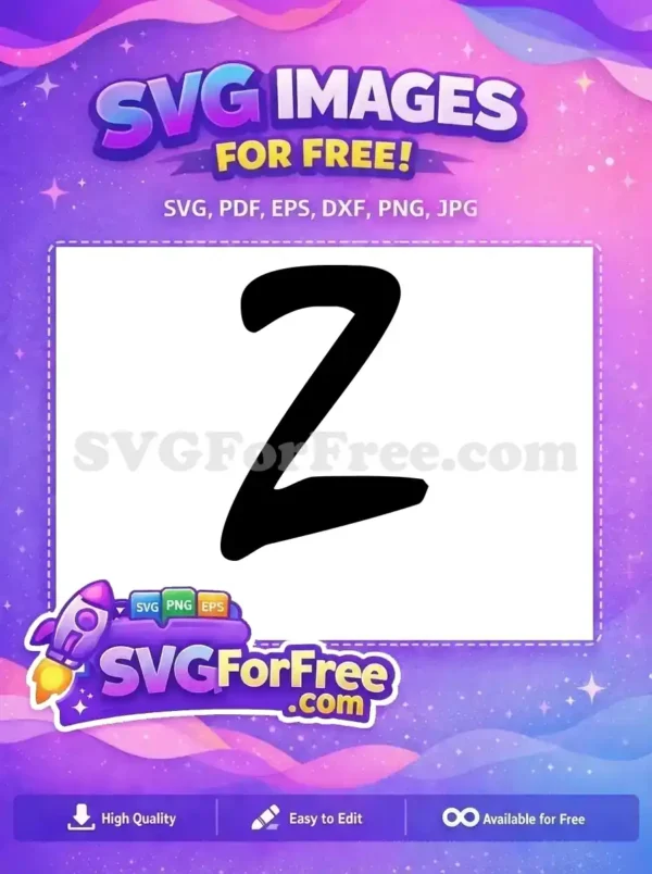 Explore this free, elegant black cursive number two SVG, ideal for diverse creative projects and digital designs. A truly free vector!