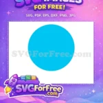 Free Vibrant Blue Circle Free Stylized Cartoon Afro American Free SVG - Instant Download