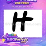 Free stylish letter H Free unique artistic font Afro American Cartoon Free SVG - Instant Download