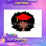Free Afro Graduate Free Red Glasses Afro American Cartoon Free SVG - Instant Download