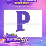 Free Purple P Free Bold Afro American Cartoon Free SVG - Instant Download