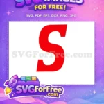 Free Red S Free Bold Alphabet Afro American Cartoon Free SVG - Instant Download