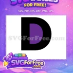 Free Purple D Free Black Afro Cartoon Free SVG - Instant Download