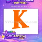 Free Vibrant Orange K Free Stylized Afro American Cartoon Free SVG - Instant Download