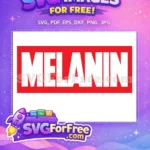 Free White Melanin Word Art Free Vibrant Red Afro American Free SVG - Instant Download