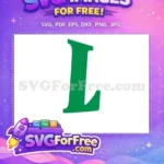 Free Green L Free Joyful Afro American Cartoon Free SVG - Instant Download