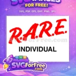 Free Bold Red RARE Free Black Individual Typography Free SVG - Instant Download