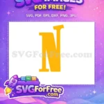 Free Orange N Free Afro Cartoon Alphabet Design Free SVG - Instant Download