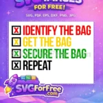 Free Colorful Bag Checklist Free Hustle Goal Entrepreneurial Free SVG - Instant Download