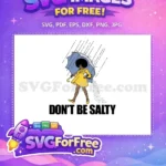 Free Afro Girl Free Blue Umbrella Don't Be Salty Free SVG - Instant Download
