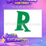Free Bold Green Letter Free Clean Typography Afro Cartoon Style Free SVG - Instant Download