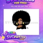 Free Afro Hair Free Star Green Eyes Diva Free SVG - Instant Download