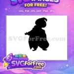Free Magical Genie Silhouette Free Smiling Pose Playful Aladdin Disney Free SVG - Instant Download