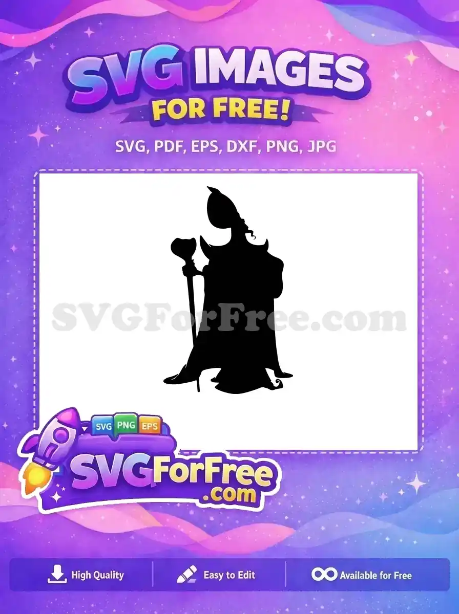 Discover this free Jafar silhouette SVG, ideal for crafting and digital art. A striking, free design available now.