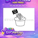 Free Strawberry Free Cupcake Alice In WonderLand Disney Free SVG - Instant Download
